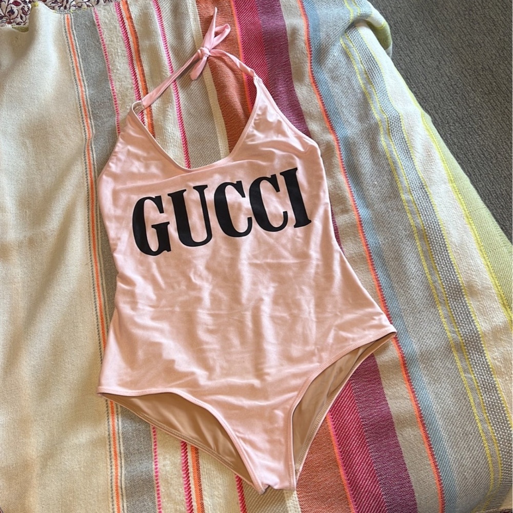 Gucci Logo Swimsuit - SIZE M - 100% Authentic